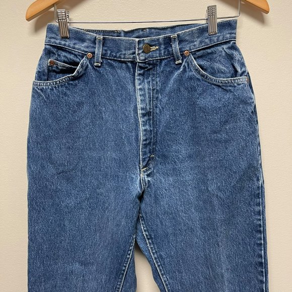 LEE Vintage Distressed Women's High Waisted Rigid Denim Jeans Size 14L - Picture 2 of 13